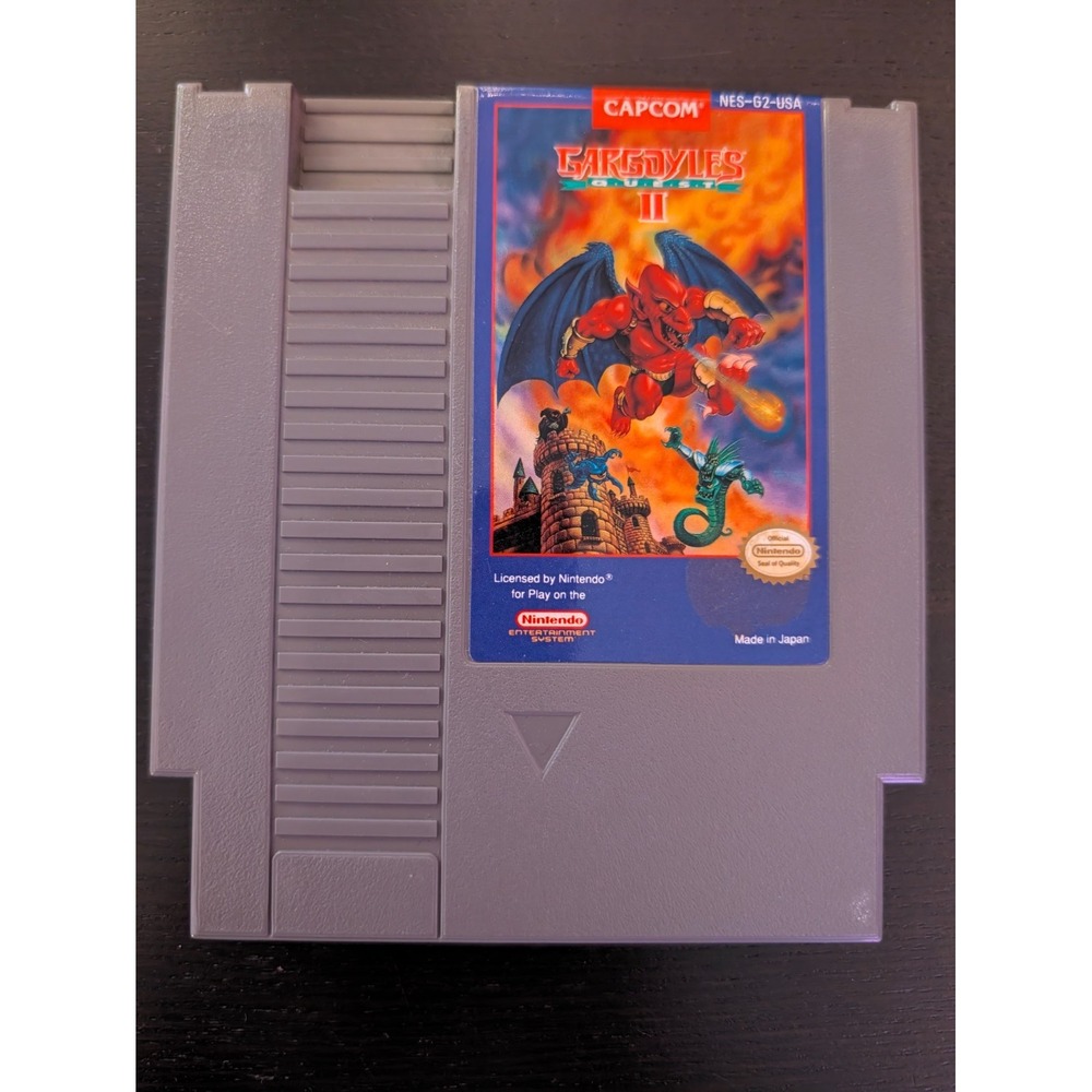 Gargoyles Quest II Nintendo NES Capcom NES-G2-USA Rare Tested Working